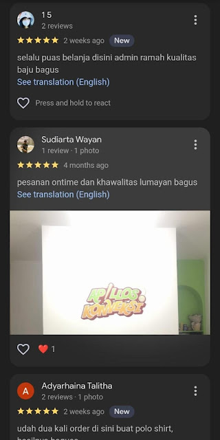 Testimoni Seragam Apillos